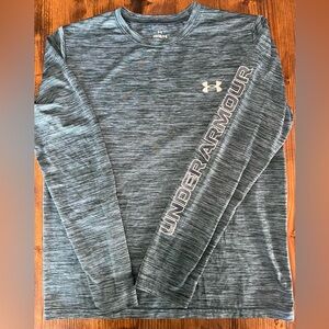 Under Armour Boy’s Green/Gray Long Sleeve Dri-Fit Tee